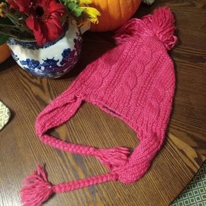 Hot pink knit Gap beanie